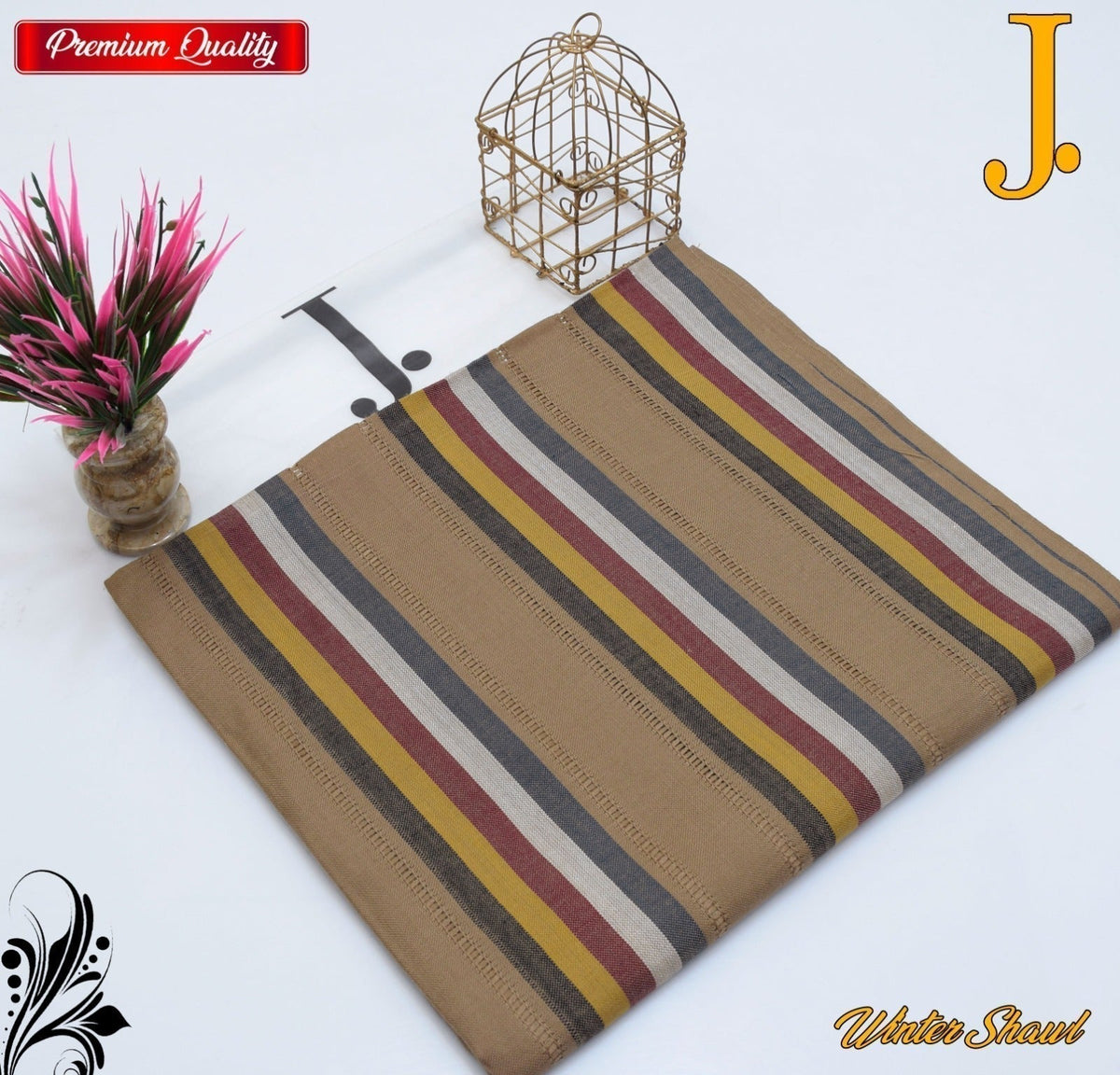 J. Tarkashi Wool Shawl - Design 2