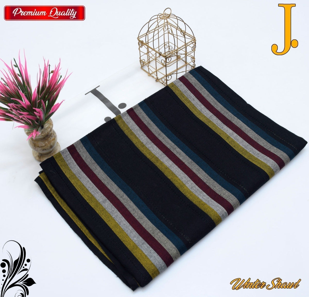 J. Tarkashi Wool Shawl - Design 3