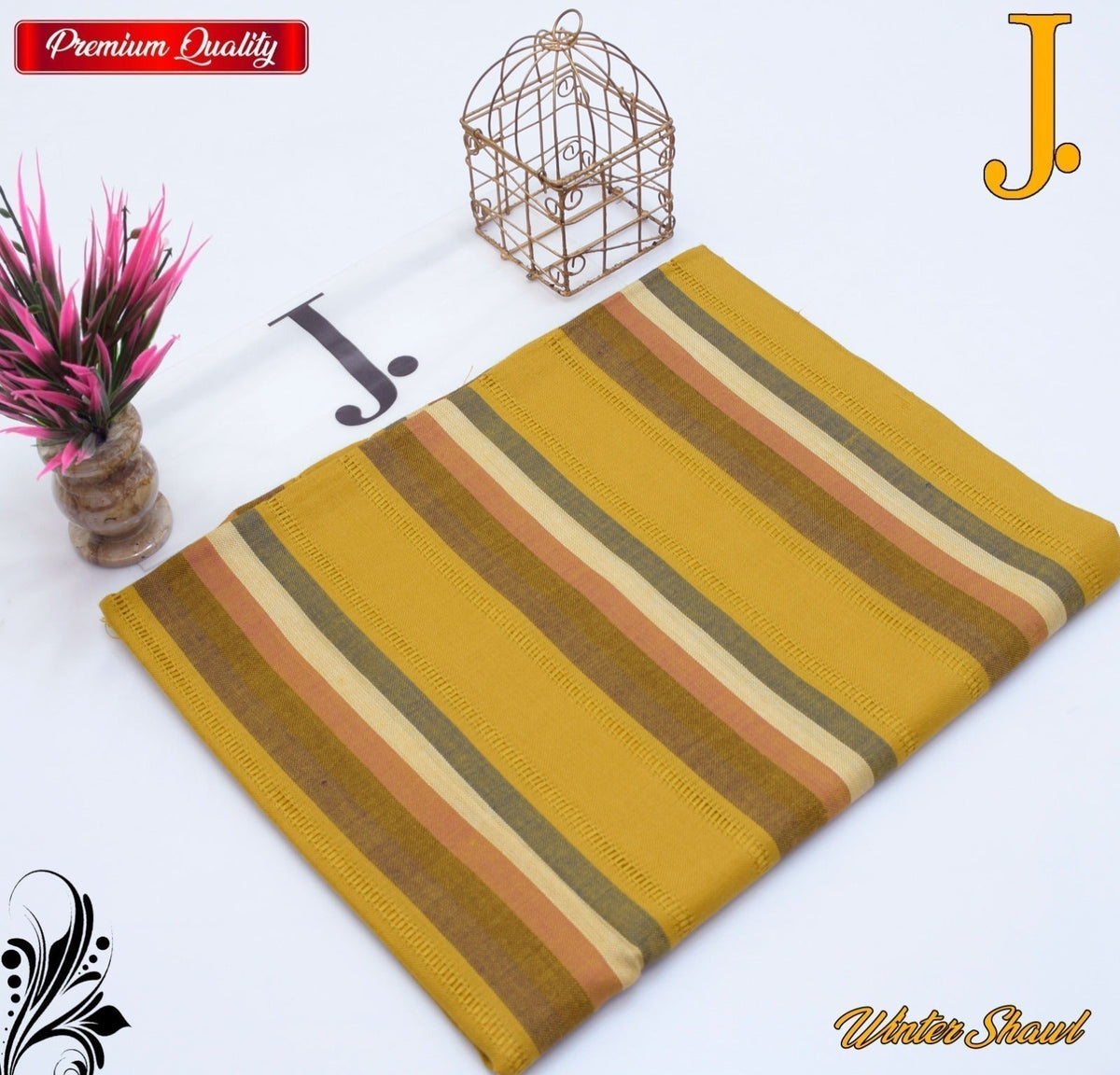 J. Tarkashi Wool Shawl - Design 4