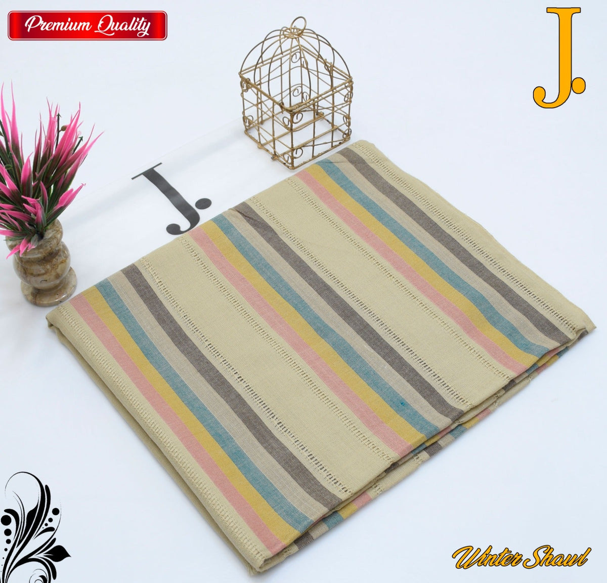 J. Tarkashi Wool Shawl - Design 5