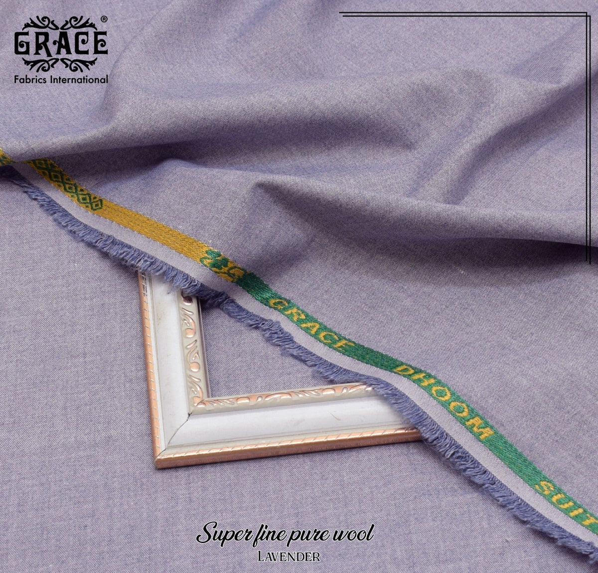 GRACE Super Fine Pure Wool – Lavender, men's unstitched winter fabric