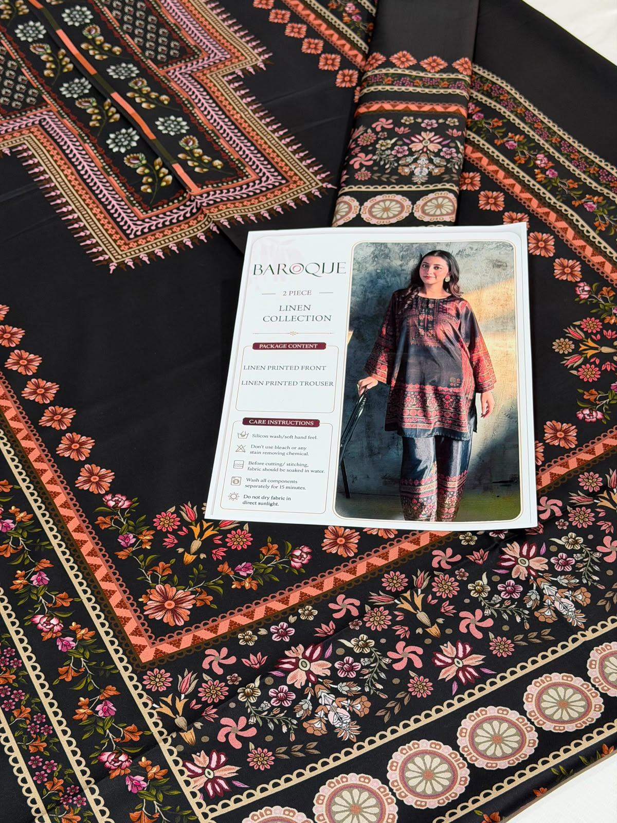Baroque Digital Printed Linen Co-Ord Set (Shirt & Trouser) – BL2 – image 2
