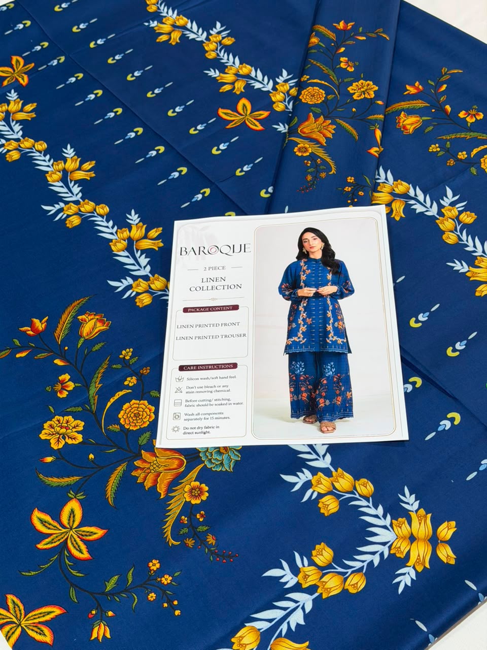 Baroque Digital Printed Linen Co-Ord Set (Shirt & Trouser) – BL5 – image 2