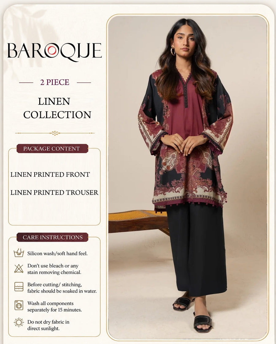 Baroque Digital Printed Linen Co-Ord Set (Shirt & Trouser) – BL6