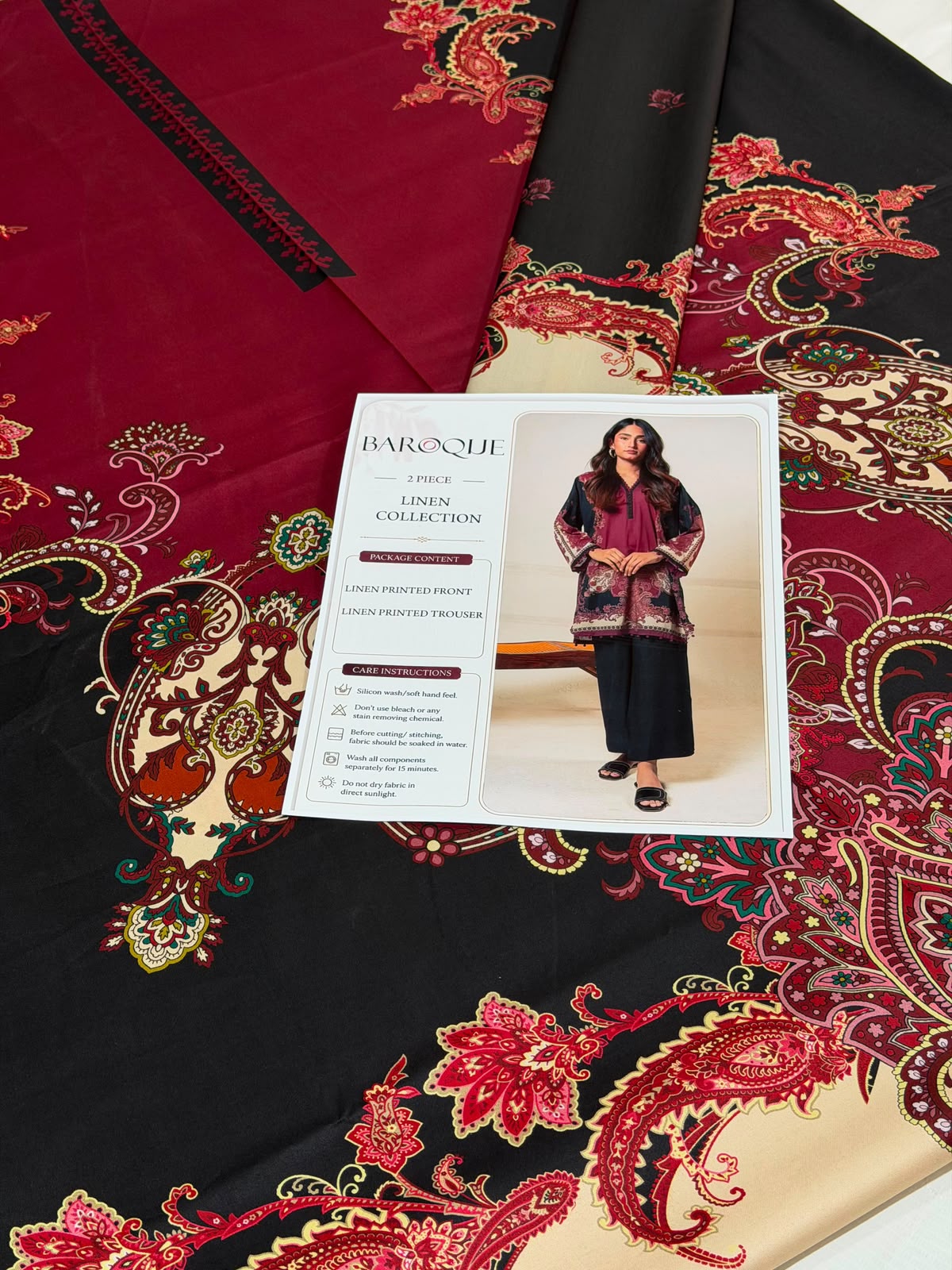 Baroque Digital Printed Linen Co-Ord Set (Shirt & Trouser) – BL6 – image 2