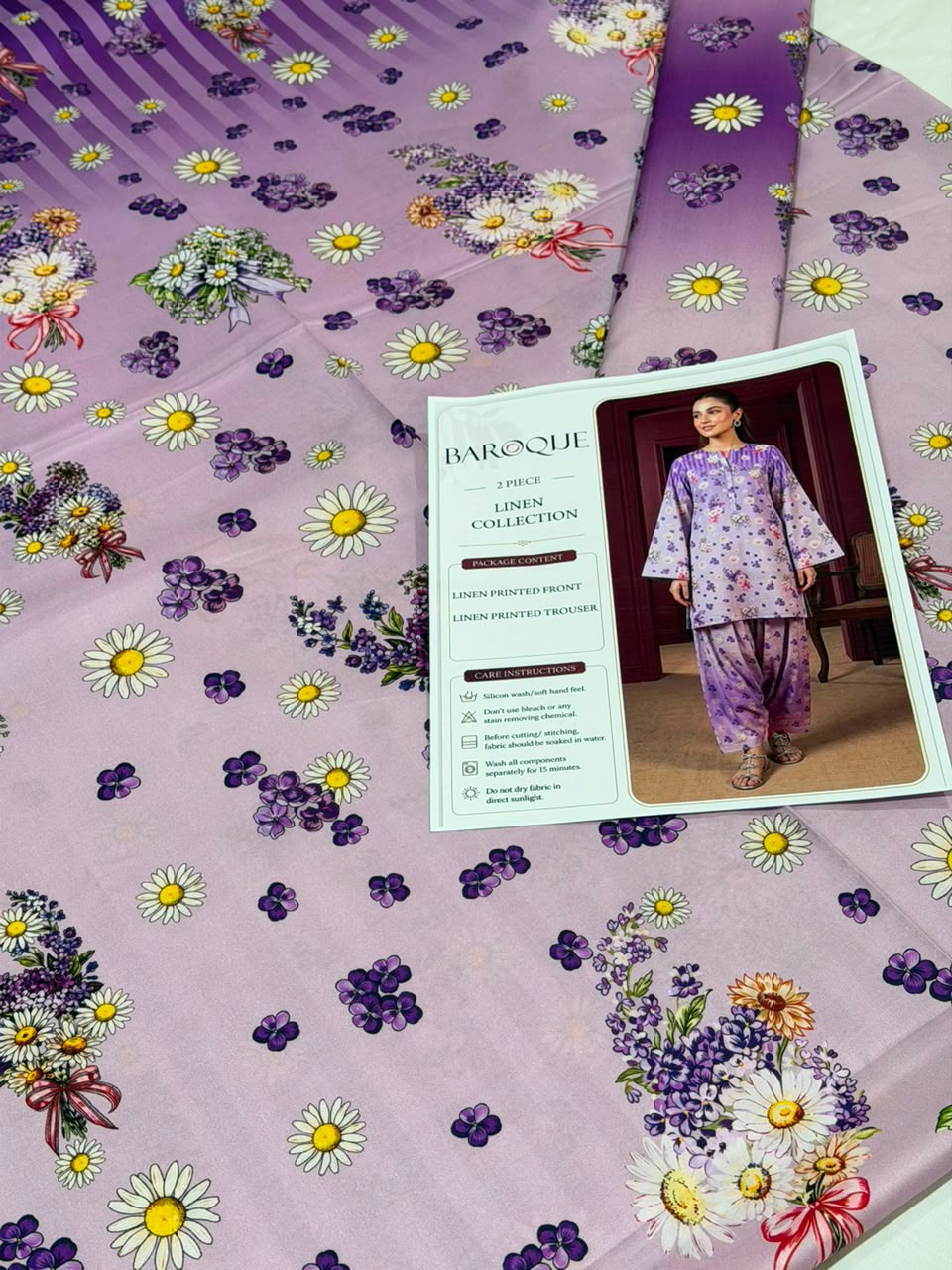 Baroque Digital Printed Linen Co-Ord Set (Shirt & Trouser) – BL7 – image 2