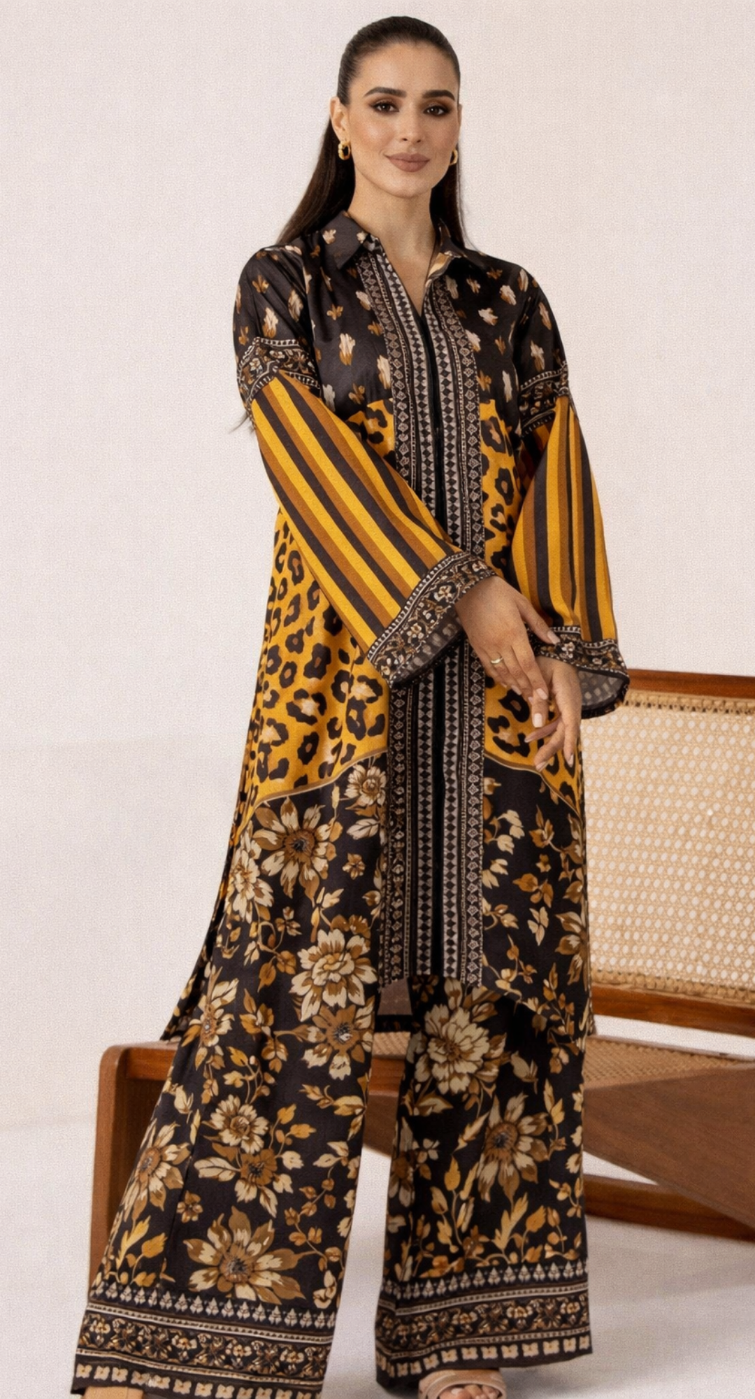 Gul Ahmed YOLO Digital Printed Co-Ords Set (Shirt & Trouser)