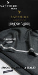 SAPPHIRE MAN London Wool (Winter) – Greenish Grey, men's unstitched winter fabric