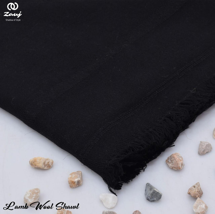 Barveza Special Wool Shawl D-002 (Jet Black)