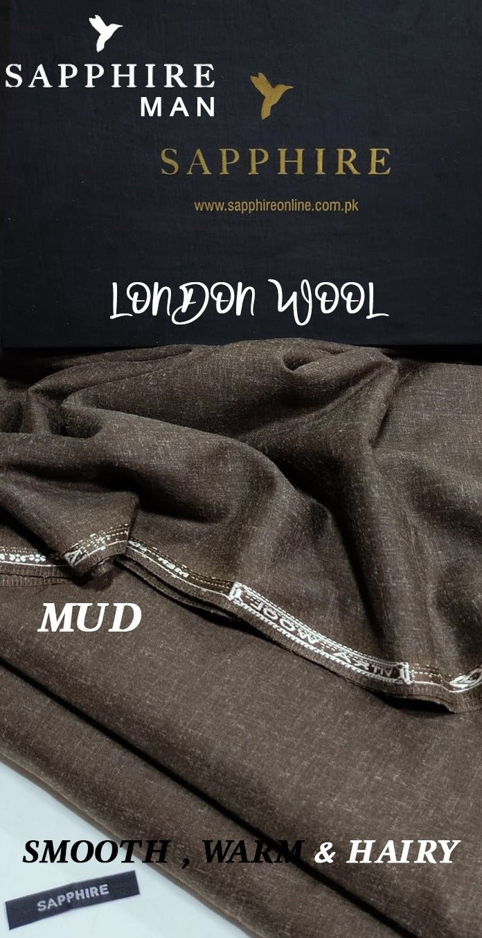 SAPPHIRE MAN London Wool (Winter) – Mud, men's unstitched winter fabric