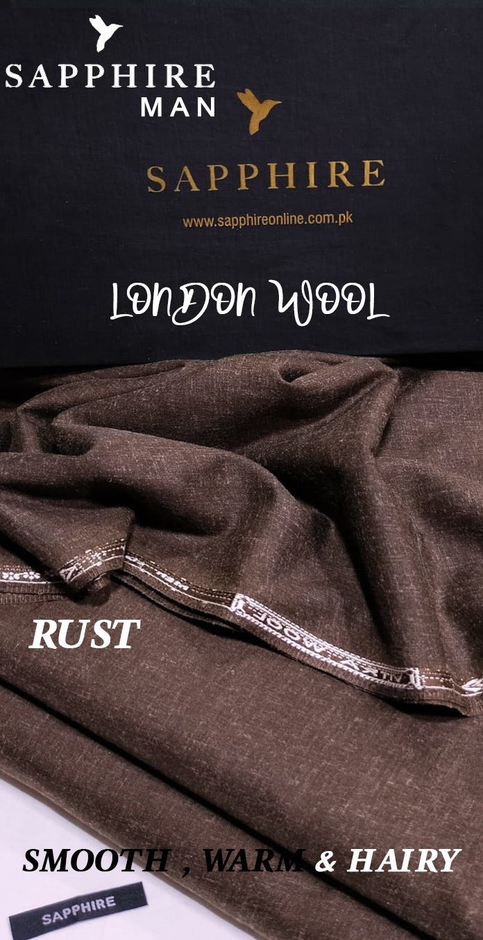 SAPPHIRE MAN London Wool (Winter) – Rust, men's unstitched winter fabric
