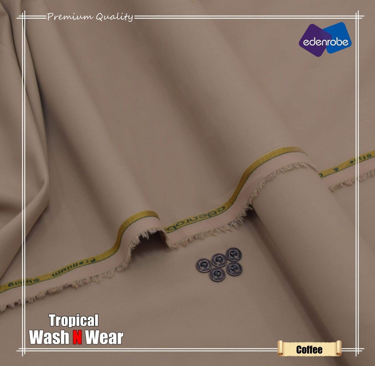 Eden Robe Premium Summer Wash & Wear (Coffee)