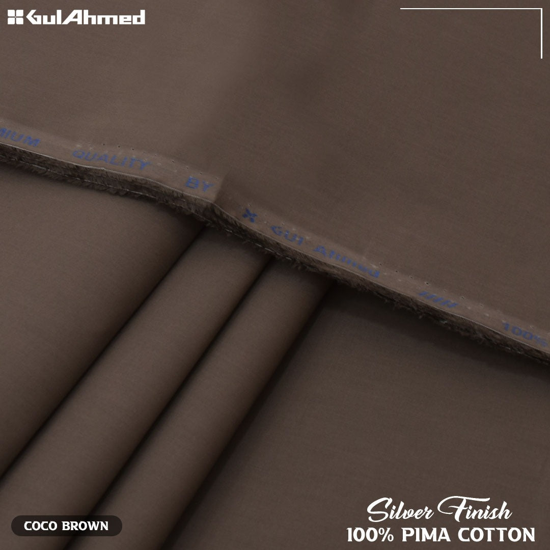 Gul Ahmed Silver Finish Cotton (Coco Brown)
