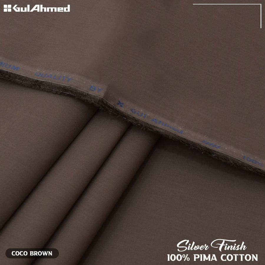 Gul Ahmed Silver Finish Cotton (Coco Brown)