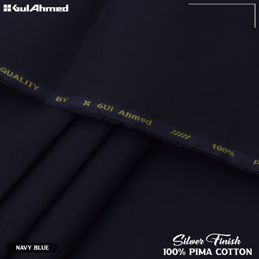 Gul Ahmed Silver Finish Cotton (Navy Blue)
