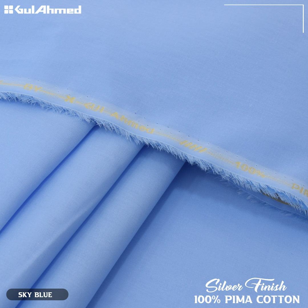 Gul Ahmed Silver Finish Cotton (Sky Blue)