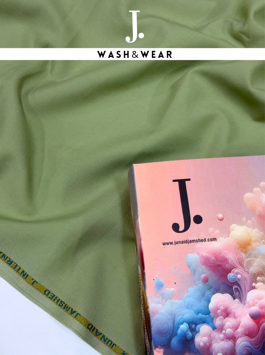 J. Junaid Jamshed Wash & Wear Unstitched C-002
