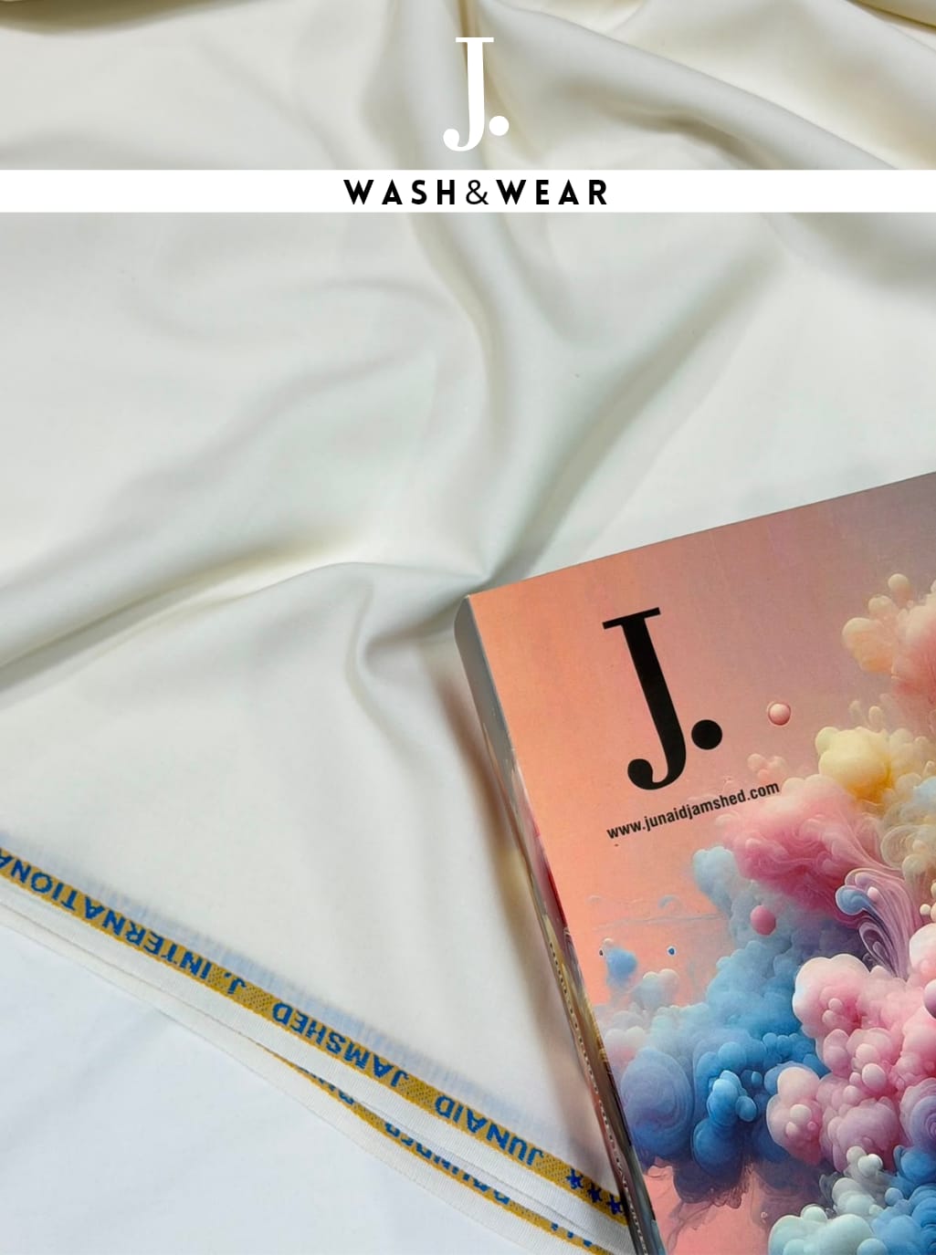J. Junaid Jamshed Wash & Wear Unstitched C-001