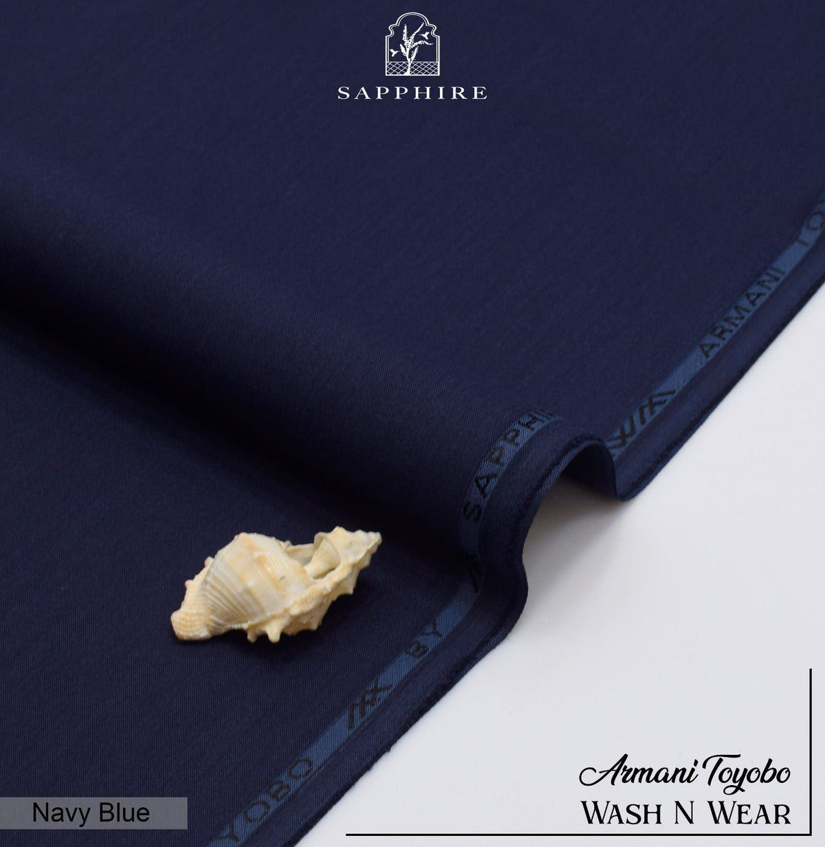 SAPPHIRE ARMANI TOYOBO WASH N WEAR – Navy Blue