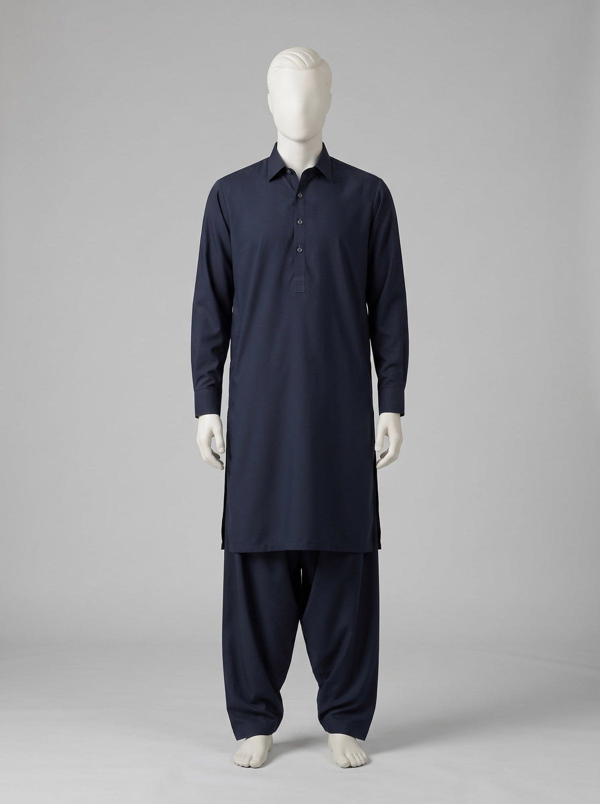 J. Gift Box Packing Winter (4 Season Wash & Wear) – Iznik shalwar kameez on a mannequin (stitching idea, sold unstitched)